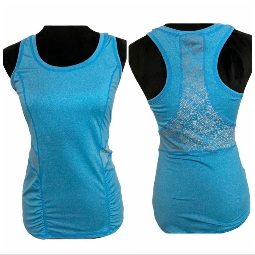 Athleta Northern Lights blue reflective tank top size xs